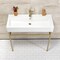 Fauceture 39" Porcelain Console Sink with Stainless Steel Legs (Single-Hole), White/Brushed Brass VPB39177ST - alternate 3